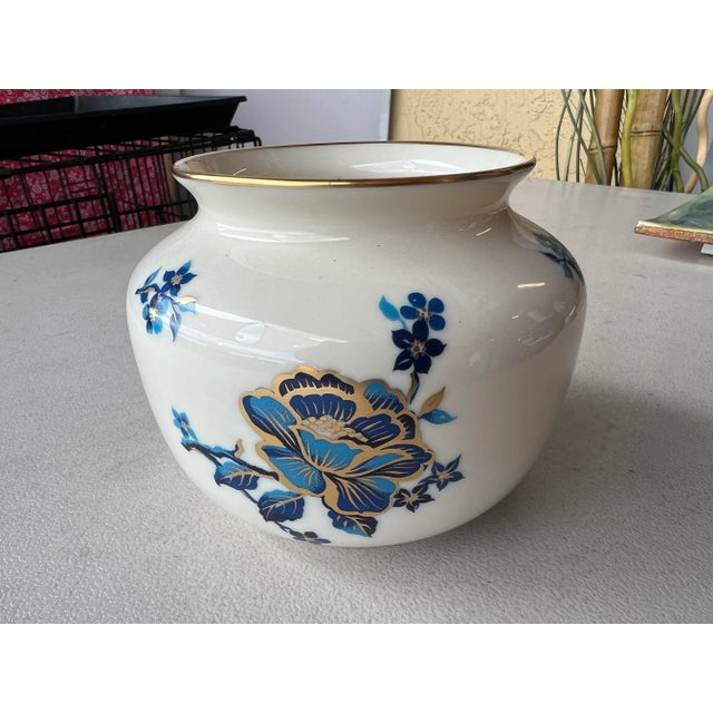 Metal 1980‚Äôs Lenox Pagoda Vase For Sale - Image 7 of 8