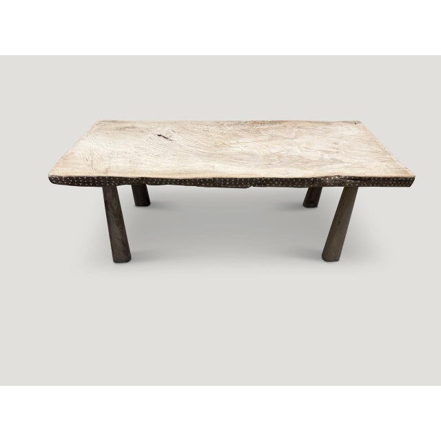 Andrianna Shamaris Shell Inlaid Teak Wood Coffee Table For Sale - Image 17 of 18