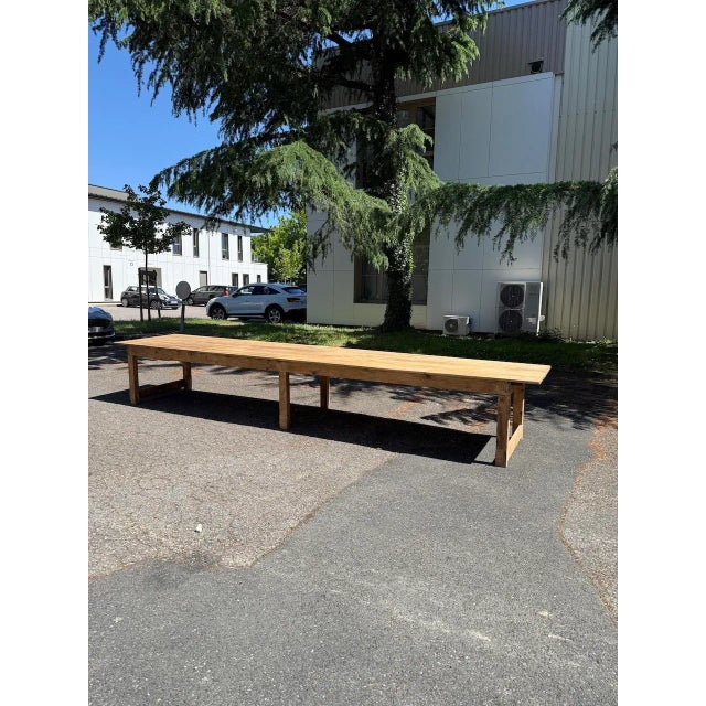 Long Pine Farmhouse Table, 1950s For Sale - Image 9 of 18