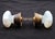 Traditional Antique Wide Shank Iridescent Milk Glass Door Knob Set For Sale - Image 3 of 6