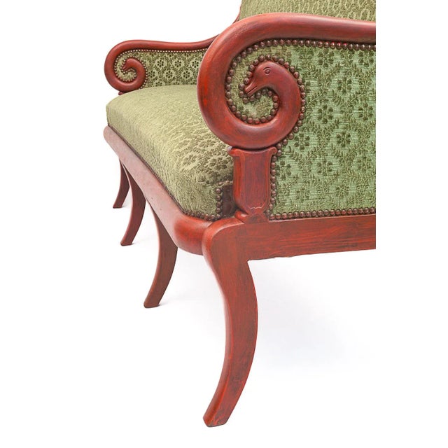 Vintage Velvet Bench, 1950s For Sale - Image 11 of 13