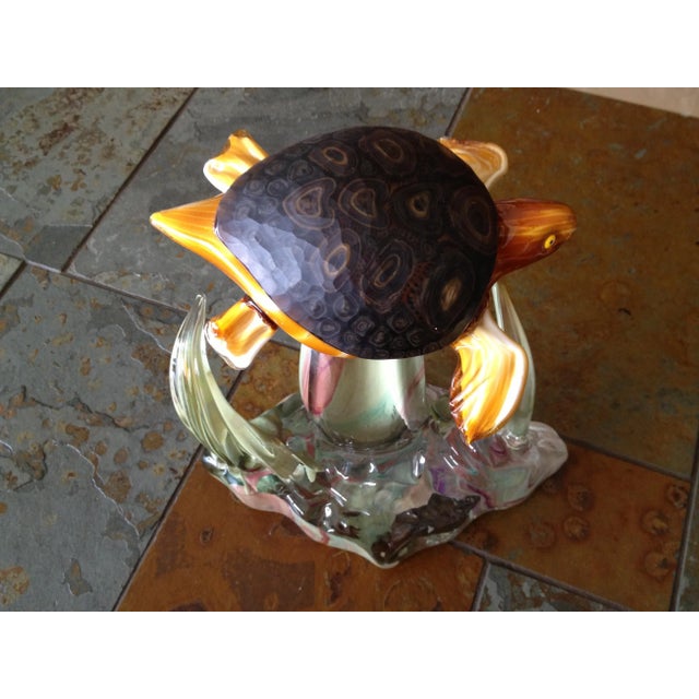 Glass Sea Turtle Murano Glass Sculpture by Adriano Dalla Valentina For Sale - Image 7 of 13