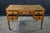 Antique 19th C. English Regency Maple & Oak Tooled Leather Top Partner's Desk For Sale - Image 16 of 18
