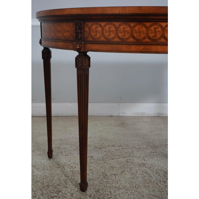 Century Furniture Century Adams Style Inlaid Satinwood Console Table For Sale - Image 4 of 12