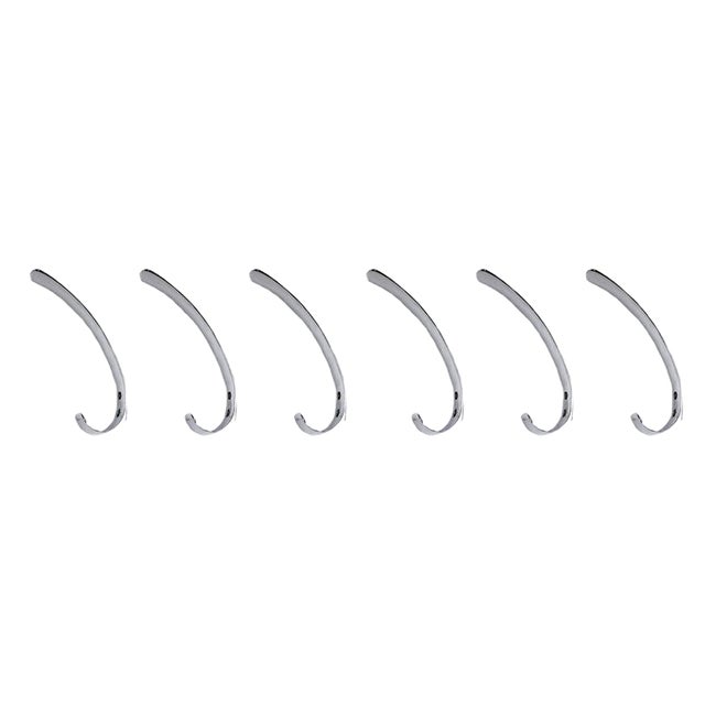 Clothes Hooks in Chrome-Plated Brass by Carl Auböck for Werkstätte Carl Auböck, 1950s, Set of 6 For Sale