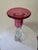 Mid-Century Modern 1970s Fine Art Glass Cranberry Twisted Crystal Vase/Candleholder For Sale - Image 3 of 6