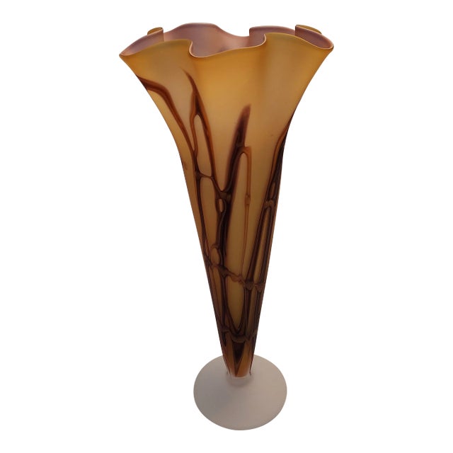 Contemporary Azerbaijan Vase, Essie Zareh Tall Blown Glass For Sale