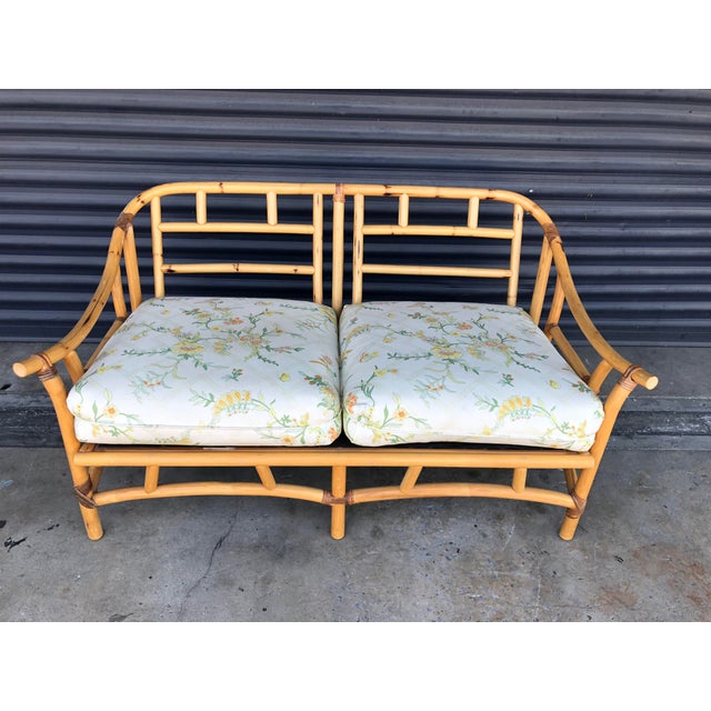 Vintage Rattan Loveseat Chairish