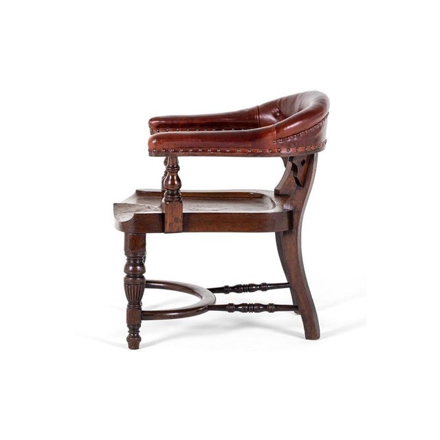 Scottish Oak Ecclesiastical Chair For Sale - Image 4 of 11