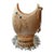 1970s Exquisite Signed Native Desert Pueblo Gray Feather Pottery Vase or Pitcher For Sale