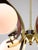 Mid-Century Modern Mid-Century Modern Italian Brass and Opaline Chandelier For Sale - Image 3 of 17