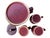 Vintage Royal Orchid Stoneware Burgundy Coffee Service, Postmodern Ribbed Design - 5 pcs For Sale In Portland, ME - Image 6 of 7
