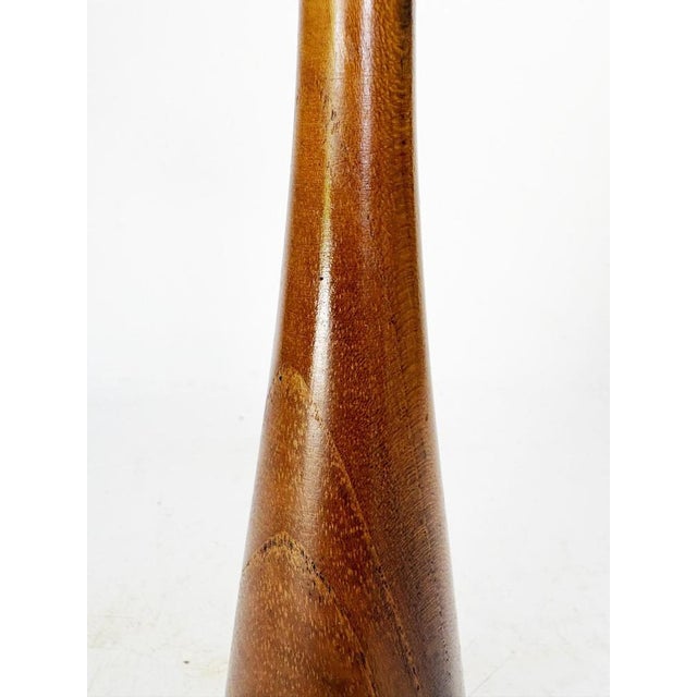 Wood Scandinavian Teak Wood Candlestick, 1960 For Sale - Image 7 of 10