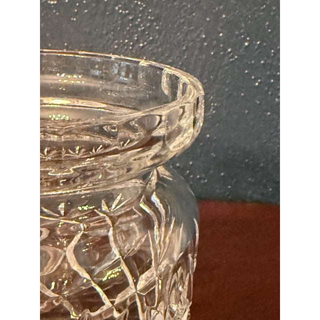 Transparent Vintage Crystal Cut Glass Biscuit - Cookie - Candy Jar - Pineapple Cut For Sale - Image 8 of 14
