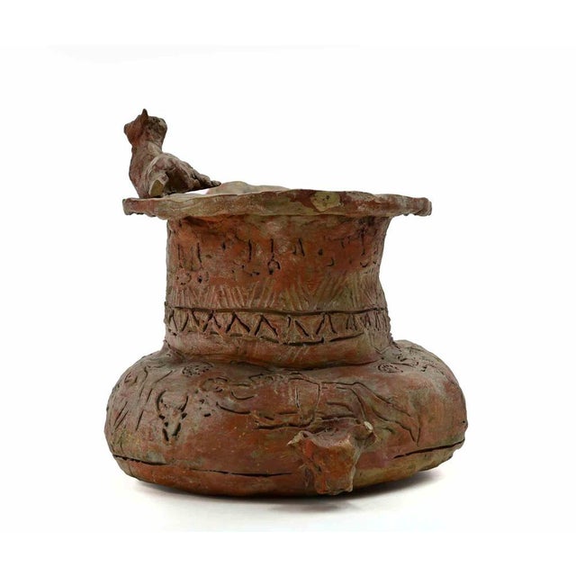 Painted terracotta sculpture realized by sirio pellegrini in 1960s. Good condition. Sirio pellegrini, born in rome on...