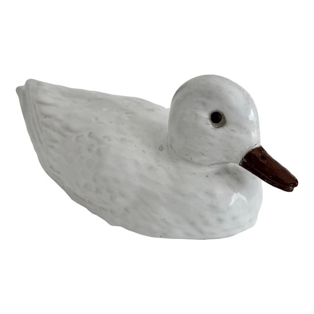 French Artisan Duck Sculpture Figurine For Sale