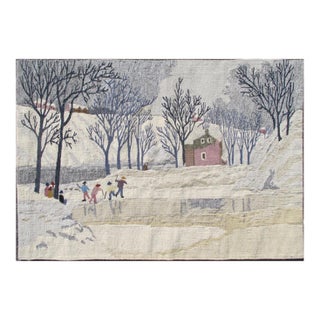 American Made Flat-Weave Rug 2'8"x3'10" For Sale