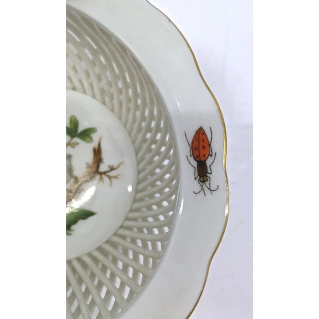Vintage Herend Widbird & Butterfly Basket Dish For Sale In Atlanta - Image 6 of 8
