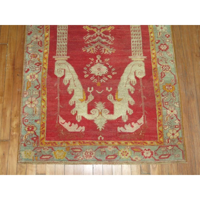 Islamic Late 19th Century Antique Zabihi Collection Turkish Prayer Fine Red Rug - 3'5" x 5' For Sale - Image 3 of 6