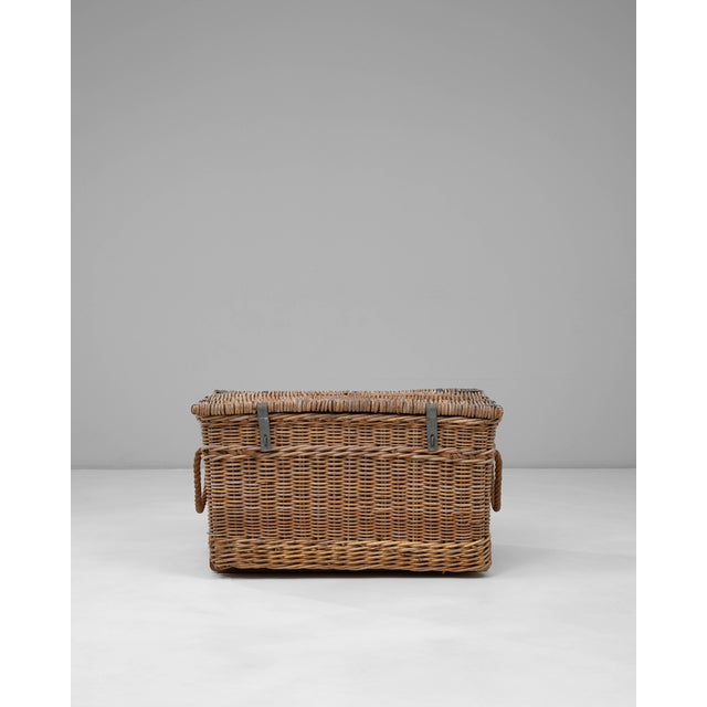 Mid 20th Century French Wicker Trunk For Sale - Image 16 of 18