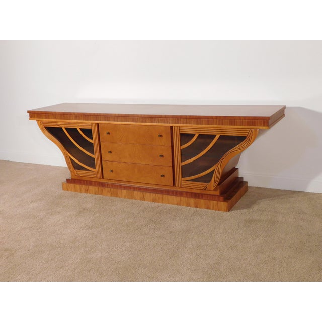 Italian Carpanelli Furniture Art Deco Nouveau Cherry Inlaid Sideboard For Sale - Image 18 of 18