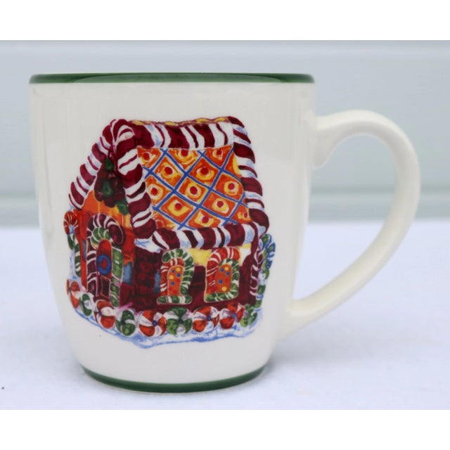 Ceramic Christopher Radko Traditions "Holiday Celebrations" Christmas Mugs - Set of 4 For Sale - Image 7 of 8