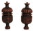 Rustic Carved Wooden Finials, France, 1890s For Sale