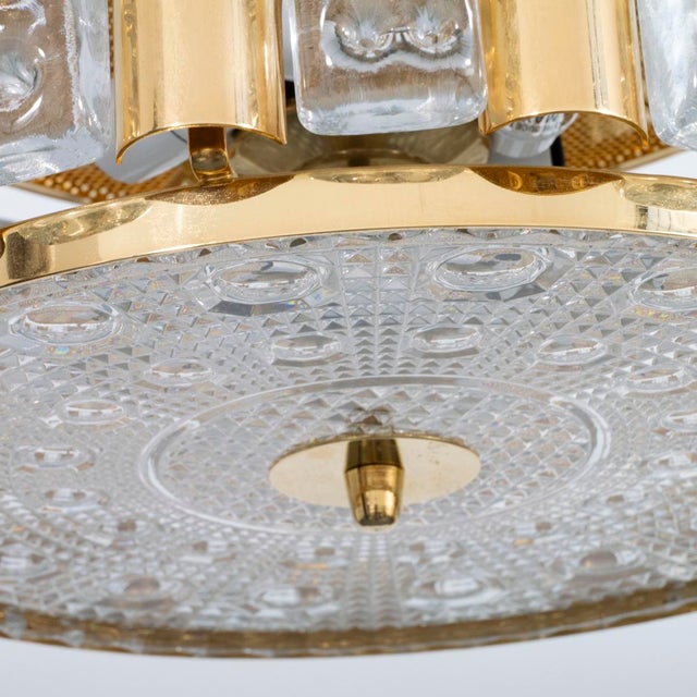 Brass and molded glass pendant by Carl Fagerlund For Sale In New York - Image 6 of 10