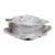 Late 18th Century Haviland White Floral Shaped Gravy Boat and Underplate For Sale