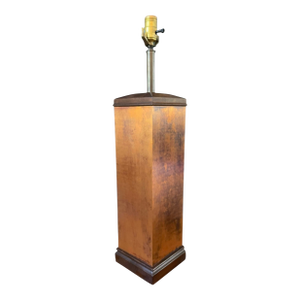 Vintage Knob Creek Patinated Copper Column Table Lamp