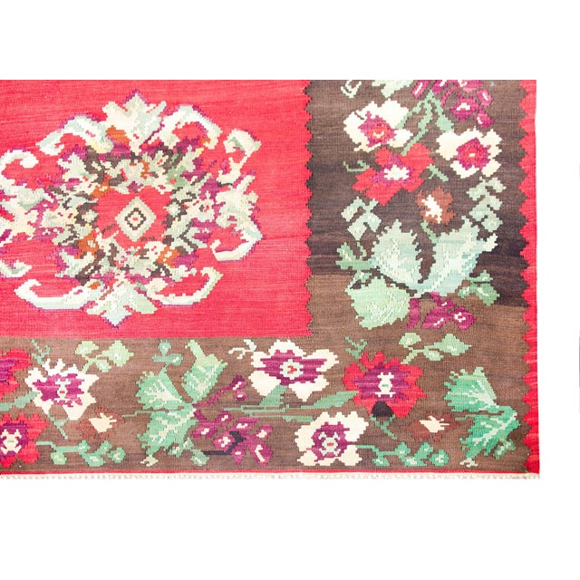 Tribal Vintage Turkish Bessarabian Kilim Rug For Sale - Image 3 of 15