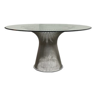 Warren Platner for Knoll/Design Within Reach Platner Wire + Glass Dining Table For Sale