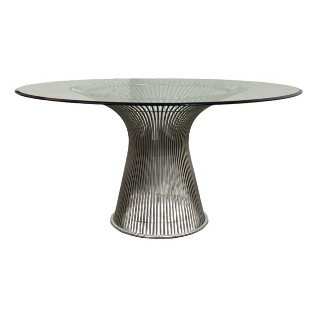 Warren Platner for Knoll/Design Within Reach Platner Wire + Glass Dining Table For Sale