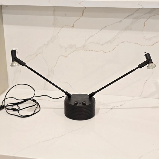 Mid-Century Modern 1980s Luxo "Sciopticon" Twin Telescopic Table Lamp For Sale - Image 3 of 9