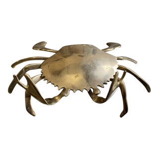1970s Brass Crab Ashtray For Sale