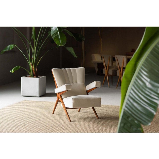 This rare and exquisitely refined lounge chair, attributed to Franco Albini, represents an early and possibly unique...