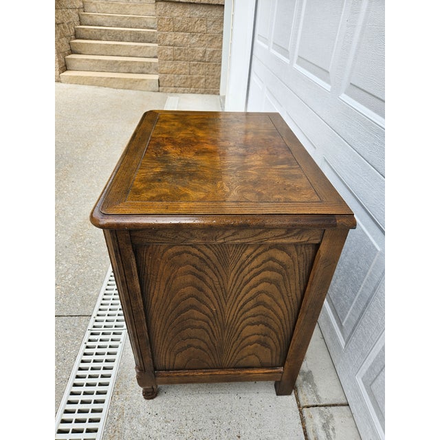 Brown Baker Furniture Burlwood French Nightstand For Sale - Image 8 of 12