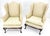 Pair of Hickory c1960s Very fine Mahogany Queen Ann Bases Arm Wingback Chairs For Sale - Image 9 of 16