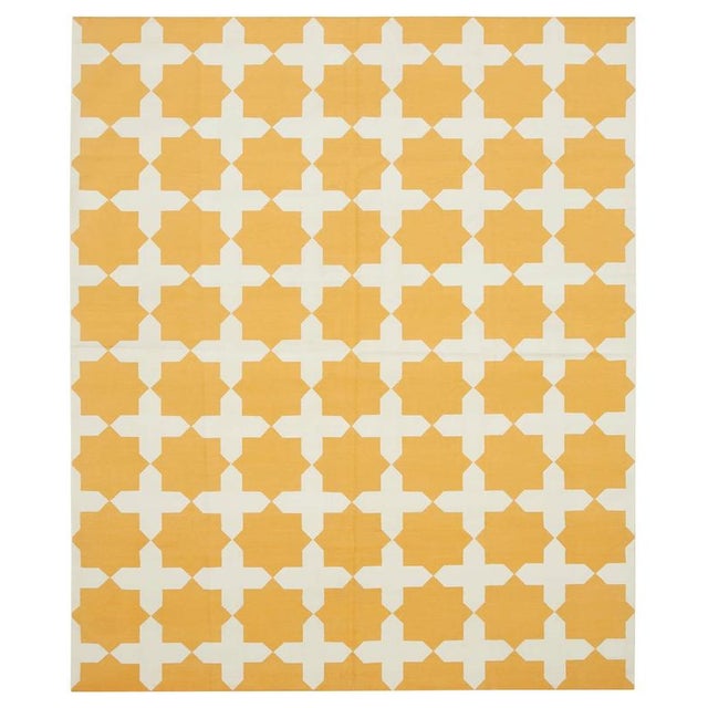 Textile Flatweave Dhurrie Rug For Sale - Image 7 of 7