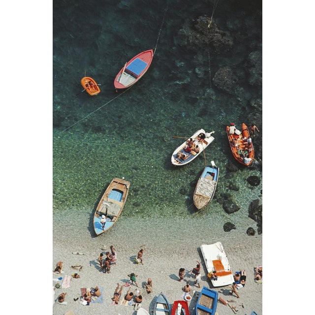 Mid-Century Modern Slim Aarons, Conca Dei Marini Beach, Limited Edition Estate Stamped Photographic Print, 1970s For Sale - Image 3 of 3