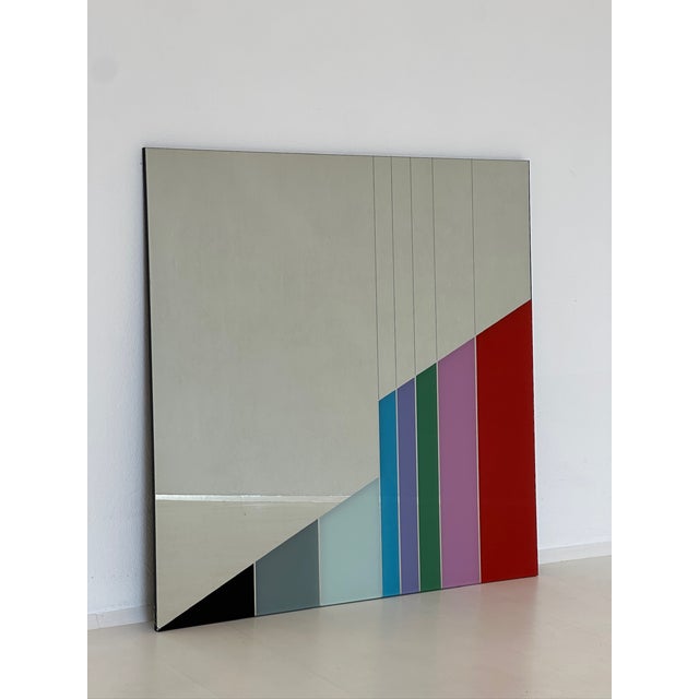 Red Wall Mirror by Eugenio Carmi for Acerbis Int., 1980s For Sale - Image 8 of 8