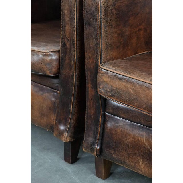 Vintage Sheepskin Armchairs, Set of 2 For Sale - Image 13 of 18