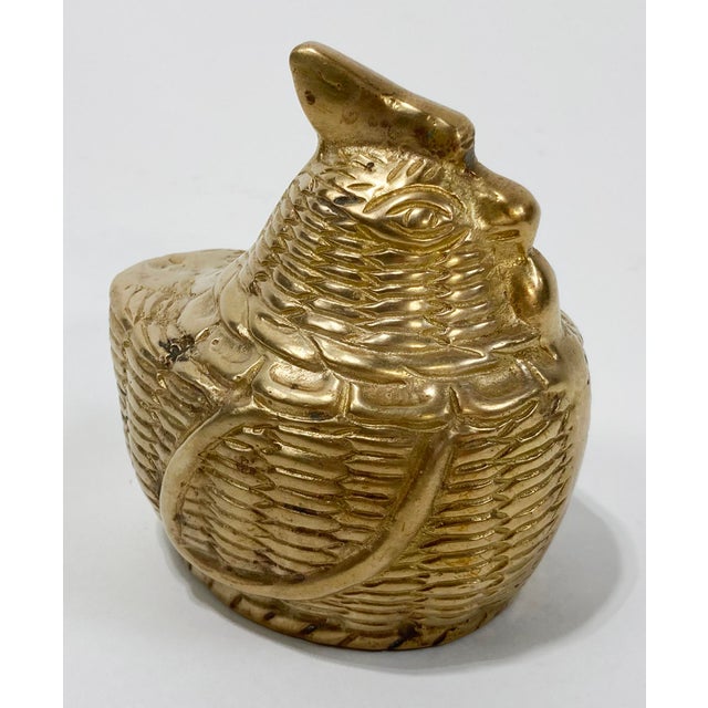 Farmhouse Vintage Brass Chicken Hen Paper Weight For Sale - Image 3 of 7