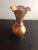 Ceramic Vintage Victorian 22k Gold Overlay Lotus Bud Vase For Sale - Image 7 of 7