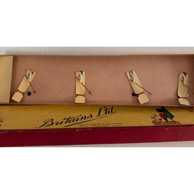 Vintage Britains Ltd Four Skiing Toy Soldiers No. 2017 For Sale In Milwaukee - Image 6 of 6