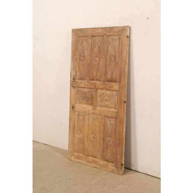 Rustic 19th Century Turkish Raised Wooden Panel Door For Sale - Image 3 of 8