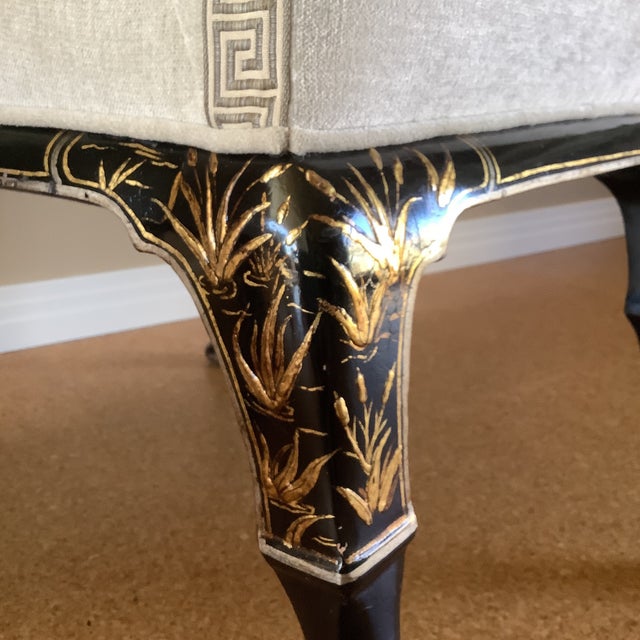 Hollywood Regency Mid 20th Century Hollywood Regency Chinoiserie Dining/Side Chairs - Set of 2 For Sale - Image 3 of 11