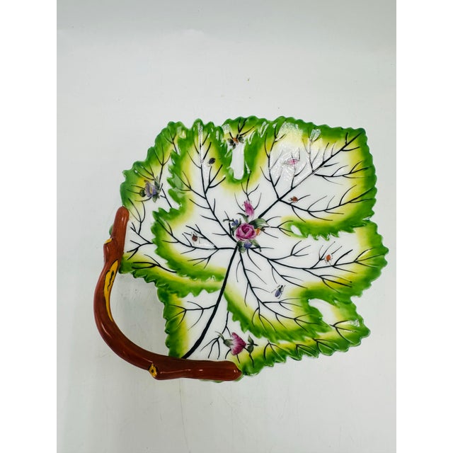Ceramic Chelsea House Leaf Design Decorative Plate For Sale - Image 7 of 7
