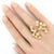 Contemporary Mid 20th Century Magerit Verona Diamond Leaf Cluster Cuff Ring 18k Yellow Gold Size 6.5 For Sale - Image 3 of 9