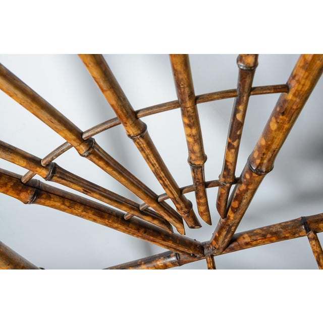 Antique Burnt Bamboo Hat Rack With Mirror, C. 1900, English Chairish